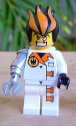 LEGO Minifigure-Dr. Inferno (Pearl Light Gray Claw)-Agents-AGT013-Creative Brick Builders